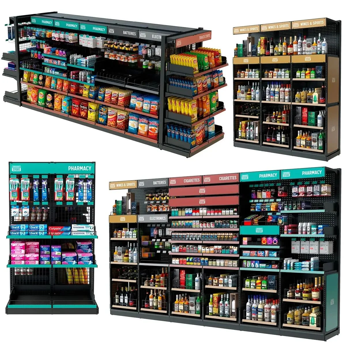 various-supermarket-shelving-display
