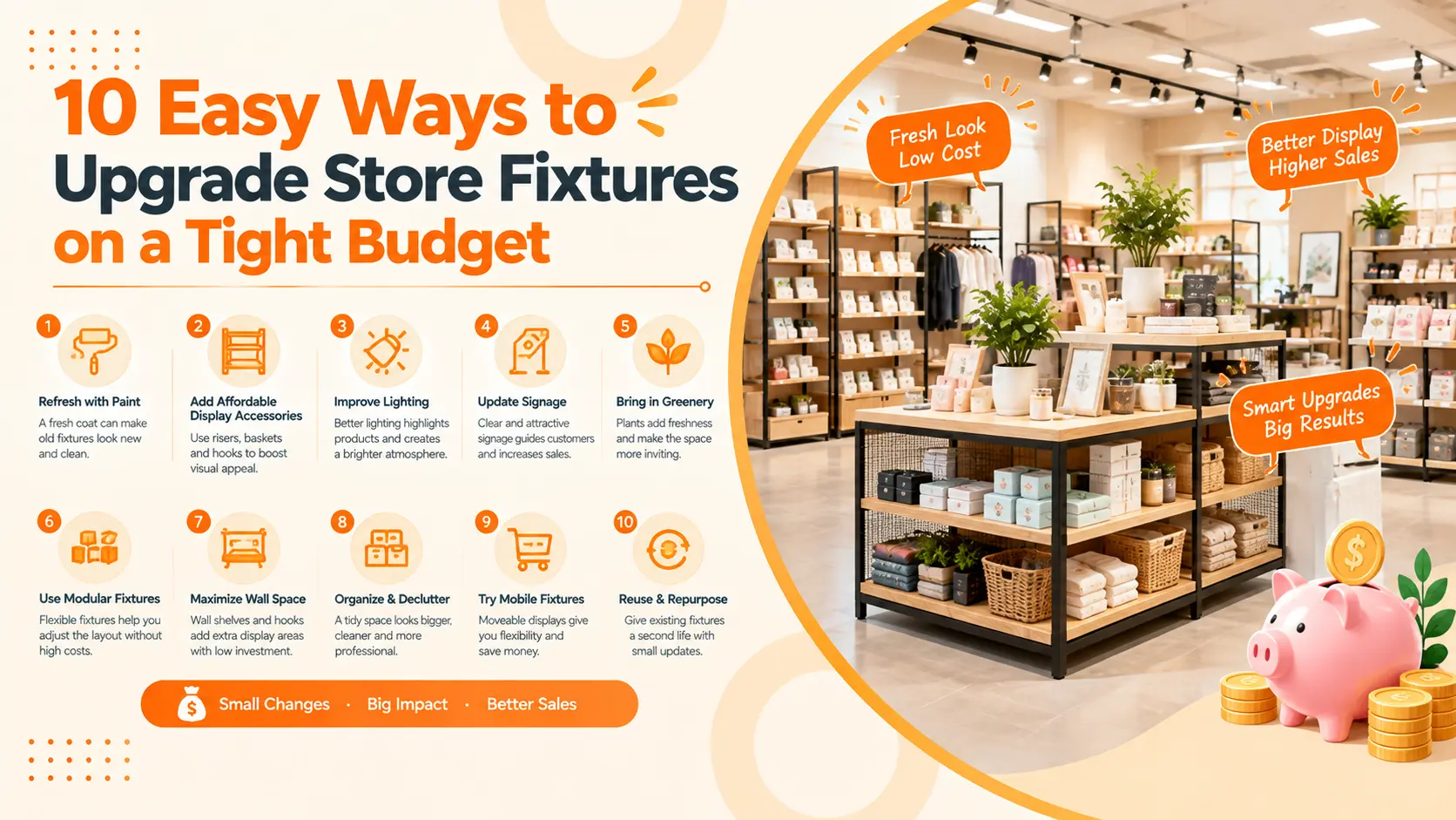 10 Easy Ways to Upgrade Store Fixtures on a Tight Budget
