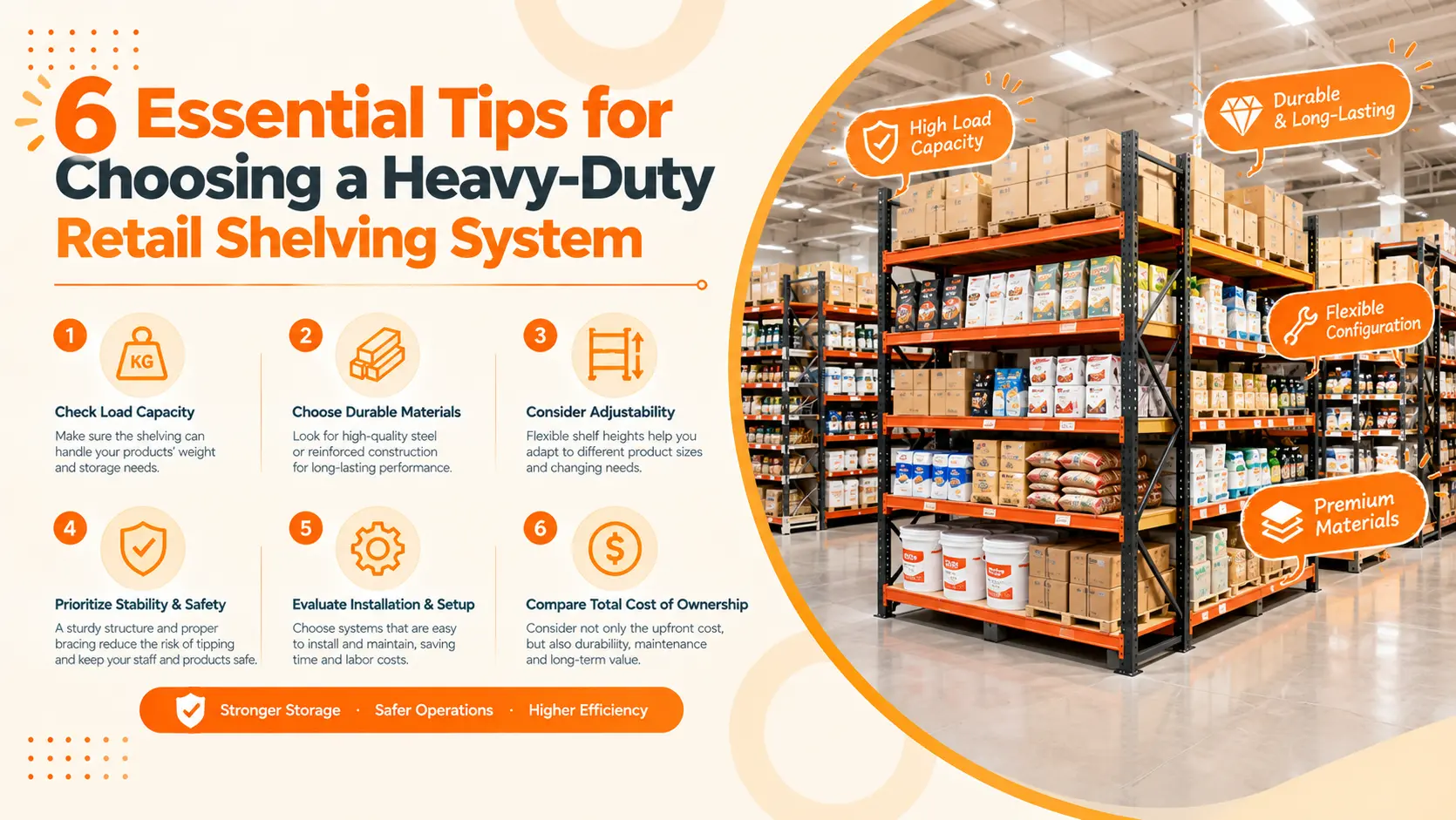 6 Essential Tips for Choosing a Heavy-Duty Retail Shelving System
